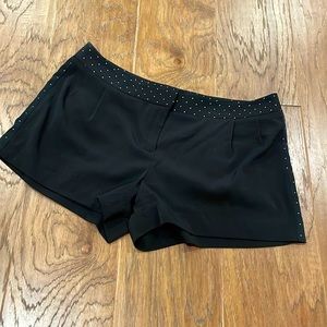 Express black shorts with gold detail